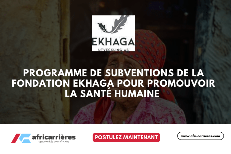 Subventions de la Fondation Ekhaga 2025 pour promouvoir la santé humaine 