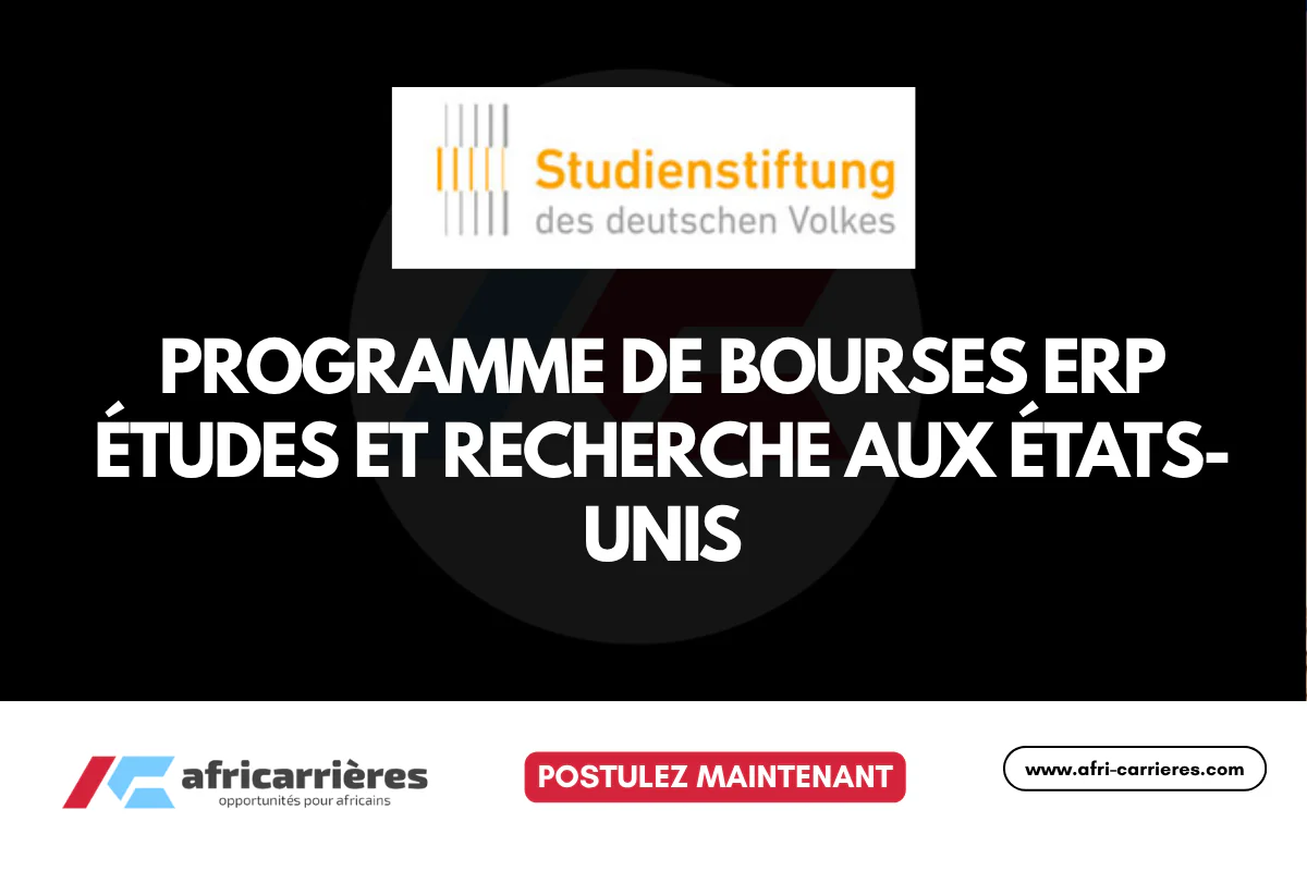 Programme de bourses ERP 20262027 Études et recherche aux États-Unis