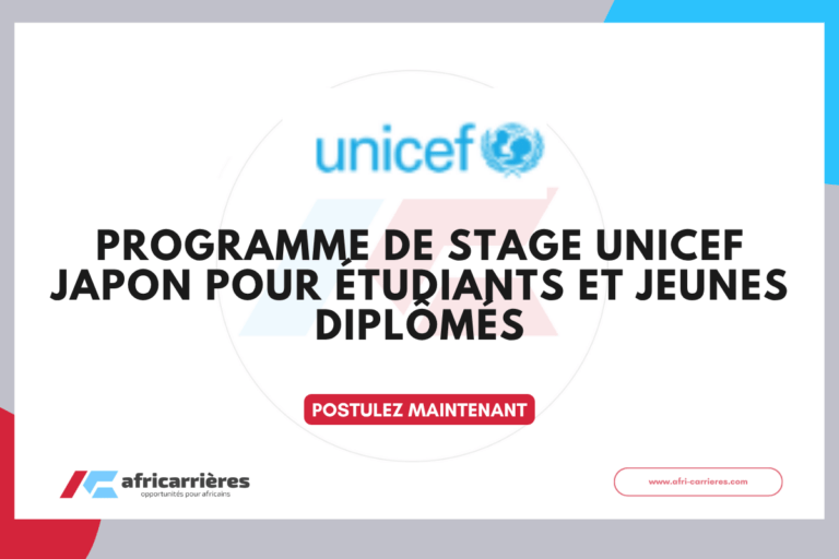 Programme de stage UNICEF Japon pour étudiants et jeunes diplômés 2026