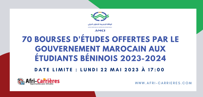 70 bourses d'études offertes par le gouvernement marocain aux étudiants béninois 2023-2024