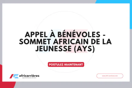 Appel à bénévoles - Sommet Africain de la Jeunesse (AYS) 2026