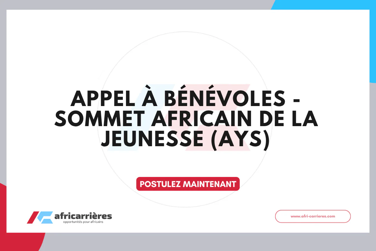 Appel à bénévoles - Sommet Africain de la Jeunesse (AYS) 2026
