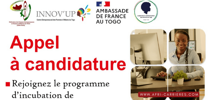 Appel à candidature Incubateur INNOV’UP pour 50 femmes entrepreneures