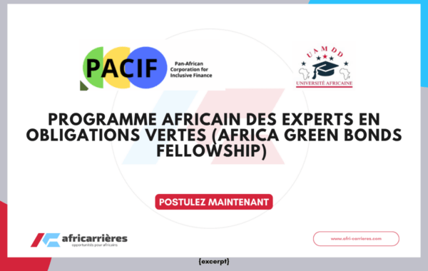 Appel à candidature  Programme Africain des Experts en Obligations Vertes (Africa Green Bonds Fellowship) 2026