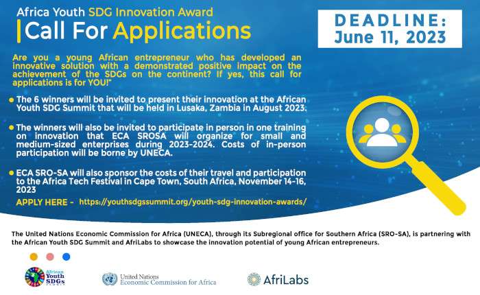 Appel à candidatures : Prix de l'innovation Africa Youth SDG 2023