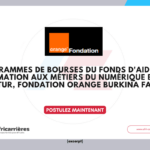 Bourse de formation aux métiers du numérique et du futur au Burkina Faso 2026
