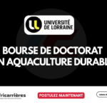 Opportunité de doctorat entièrement financée en aquaculture durable – France 2026