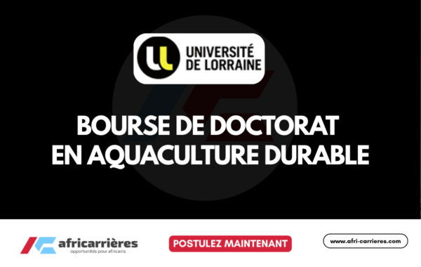 Bourse de Doctorat en aquaculture durable 2026