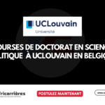 Bourses de Doctorat en science politique 2026 à UCLouvain en Belgique 1 Bourses de Doctorat en science politique 2026 à UCLouvain en Belgique