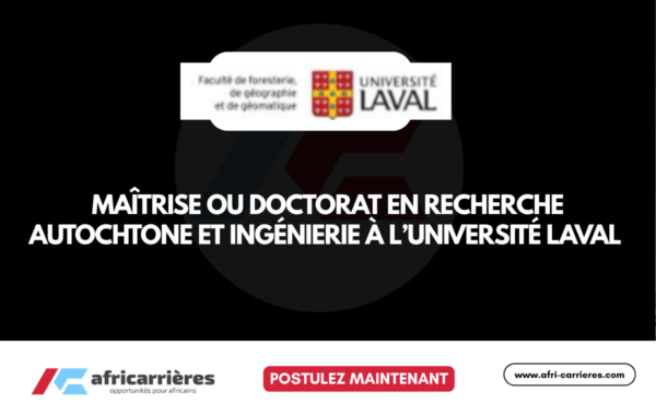 Bourse ingénierie autochtone à l'Université LAVAL 2026