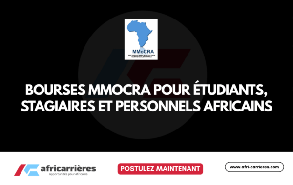 Bourses MMoCRA 2026 pour étudiants, stagiaires et personnels africains