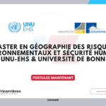 Master en Géographie des risques environnementaux et sécurité humaine 2026 UNU-EHS & Université de Bonn 1 Master en Géographie des risques environnementaux et sécurité humaine 2026 UNU-EHS & Université de Bonn