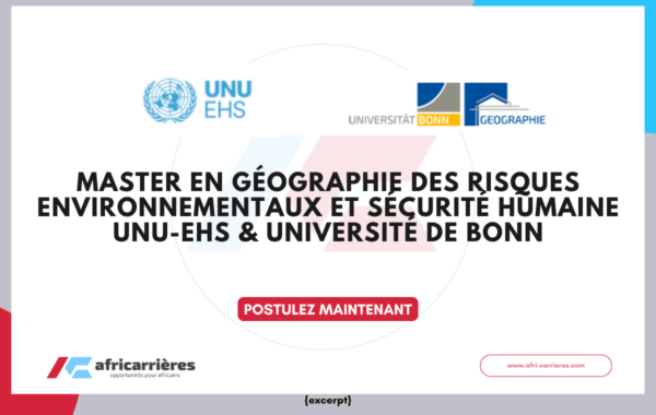 Master risques environnementaux et sécurité humaine 2026 en Allemagne