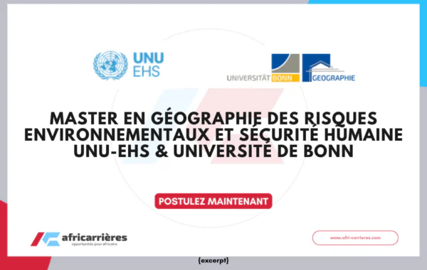 Master risques environnementaux et sécurité humaine 2026 en Allemagne