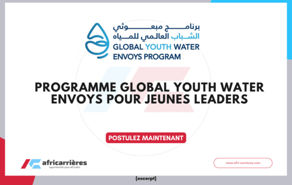 Programme Global Youth Water Envoys 2026 pour jeunes leaders