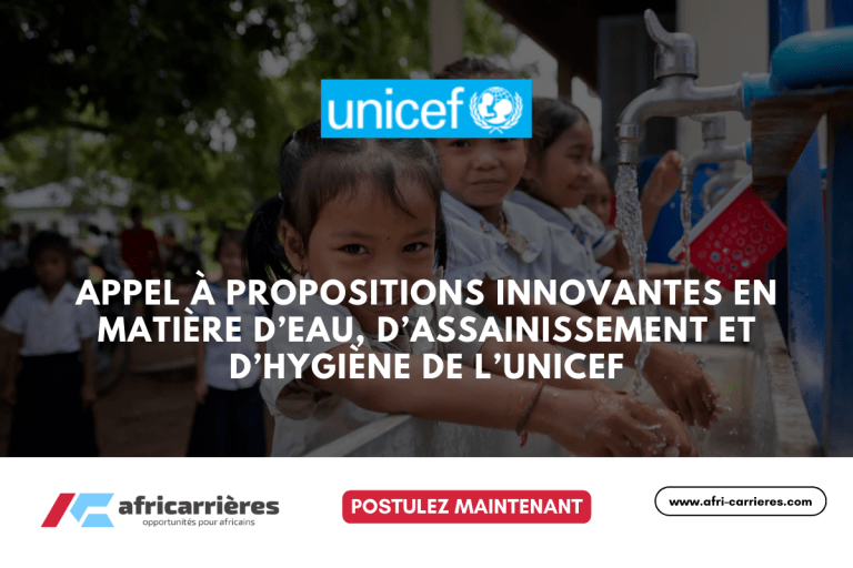 Appel à solutions WASH innovantes 2025 de l’UNICEF
