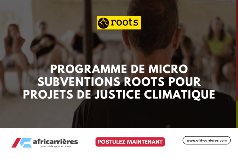 Programme de micro subventions Roots 2025 pour projets de justice climatique