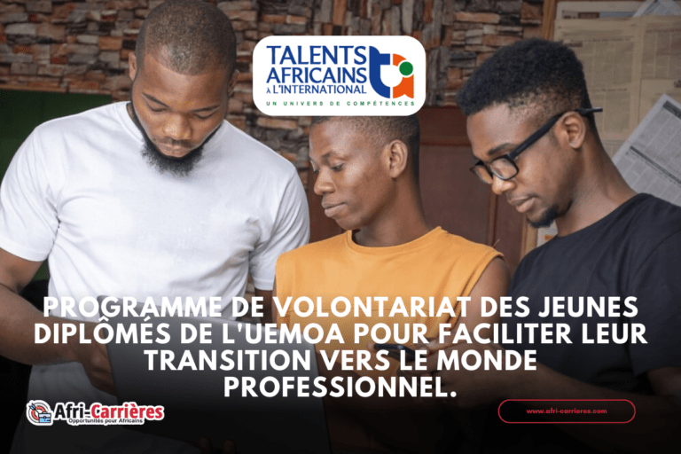Programme de volontariat des jeunes diplômés de l'UEMOA