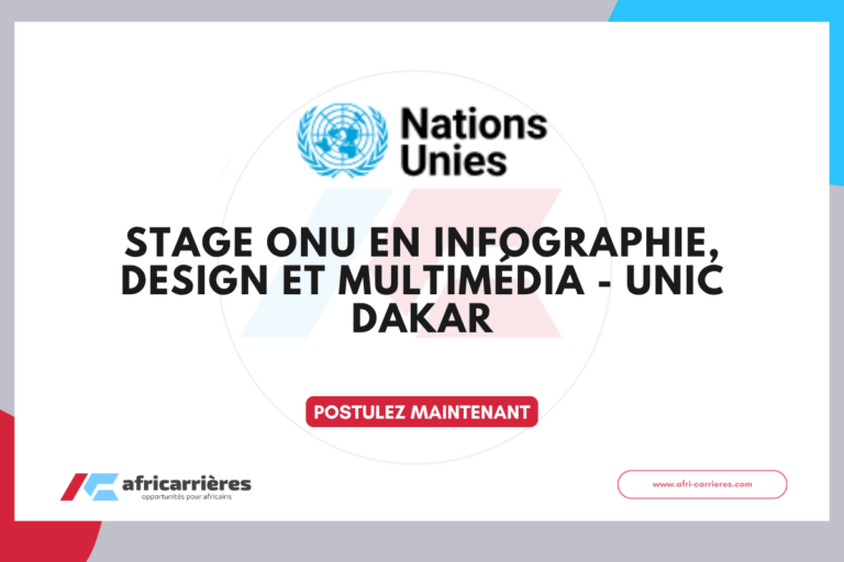 Stage ONU en infographie, design et multimédia - UNIC Dakar 2026