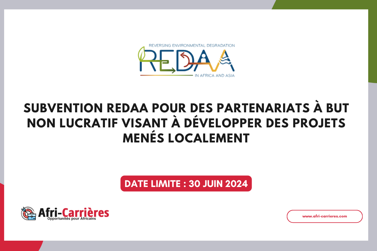 Subvention REDAA pour des partenariats à but non lucratif visant à développer des projets menés localement