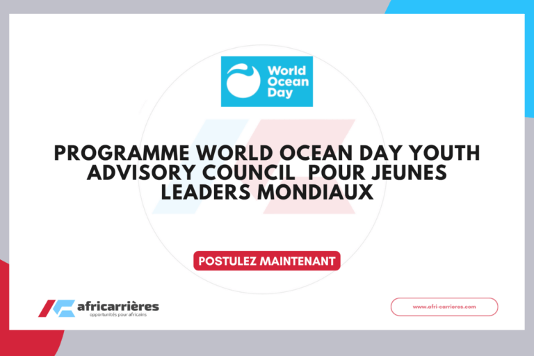 Appel à candidatures - World Ocean Day Youth Advisory Council 2026-2027 pour jeunes leaders mondiaux 6 World Ocean Day Youth Advisory Council pour jeunes leaders mondiaux 2026