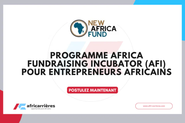 programme Africa Fundraising Incubator (AFI) 2026 pour entrepreneurs africains