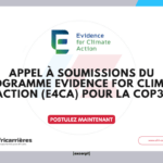 Appel à soumissions du programme Evidence for Climate Action (E4CA) pour la COP31