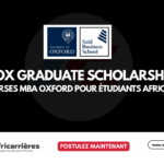 AfOx Graduate Scholarships 2027-2028 | Bourses MBA Oxford pour étudiants africains