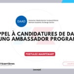 Appel à candidatures de DAAD Young Ambassador Programme 2027 1 Appel à candidatures de DAAD Young Ambassador Programme 2027