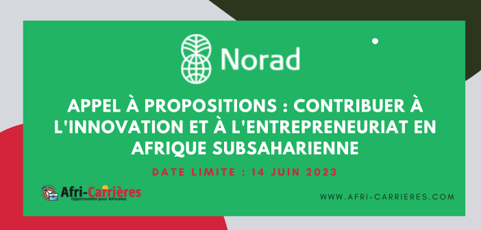 Appel à propositions Contribuer à l'innovation et à l'entrepreneuriat en Afrique subsaharienne