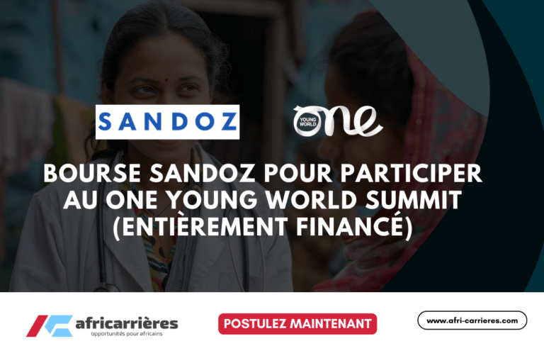 Bourse Sandoz 2026 pour le One Young World Summit à en Afrique du Sud (entièrement financé)