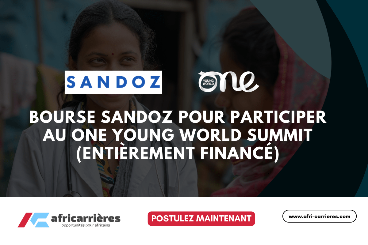 Bourse Sandoz 2026 pour le One Young World Summit à en Afrique du Sud (entièrement financé)