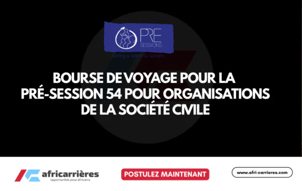 Bourse de Voyage pour la Pré-Session 54 pour organisations de la Société Civile 2026