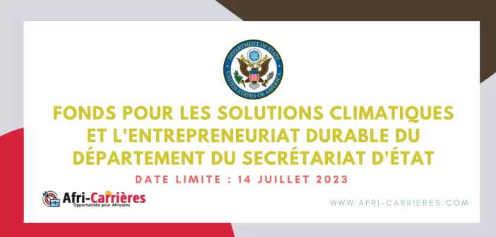 Fonds pour les solutions climatiques et l'entrepreneuriat durable 2023