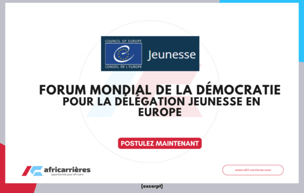 Forum Mondial de la Démocratie pour la délégation jeunesse en europe 2026