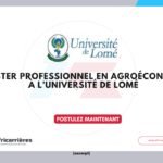 Master professionnel en Agroéconomie 2026-2028 à l’Université de Lomé
