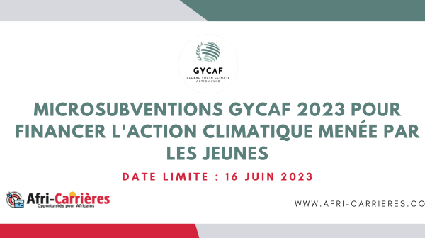 Microsubventions GYCAF 2023 pour financer laction climatique menee par les jeunes 1