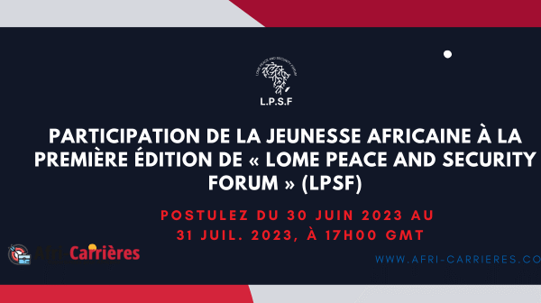 Participation de la jeunesse africaine a la premiere edition de Lome Peace and Security Forum LPSF 1