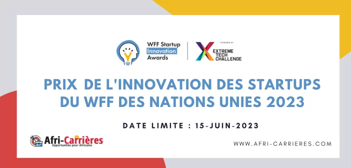 Prix de l'innovation des startups du WFF des Nations Unies 2023