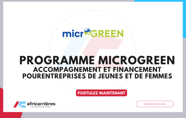 Programme MicroGREEN 2026 accompagnement et financement pour 1 000 entreprises de jeunes et de femmes