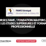Programme de bourses FAWE Sénégal et Fondation Mastercard 2026-2027