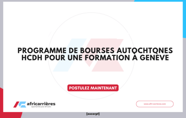 Programme de bourses autochtones HCDH 2027 – Formation à Genève