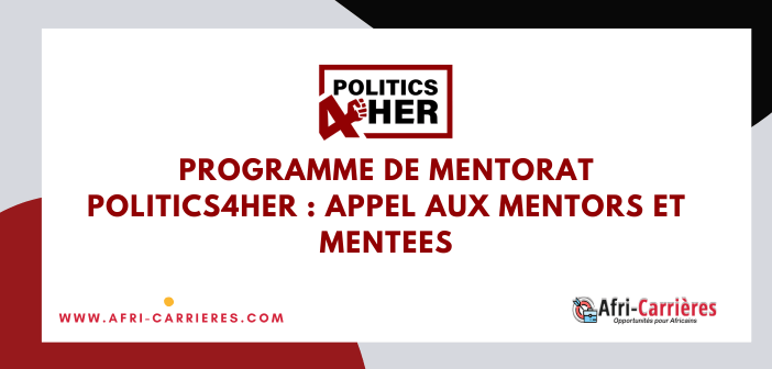 Programme de mentorat Politics4Her : Appel aux Mentors et Mentees