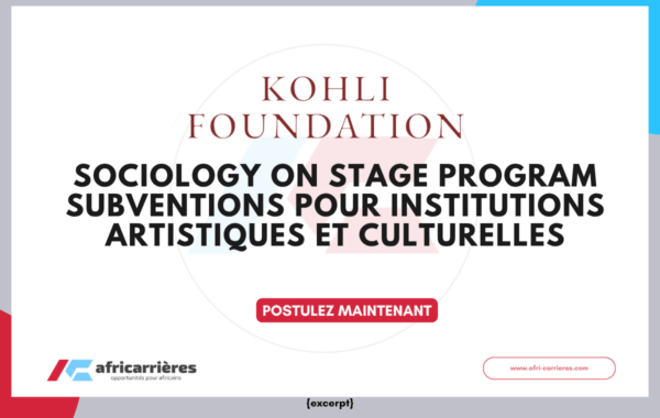 Sociology on Stage Program 2026 Subventions pour institutions artistiques et culturelles