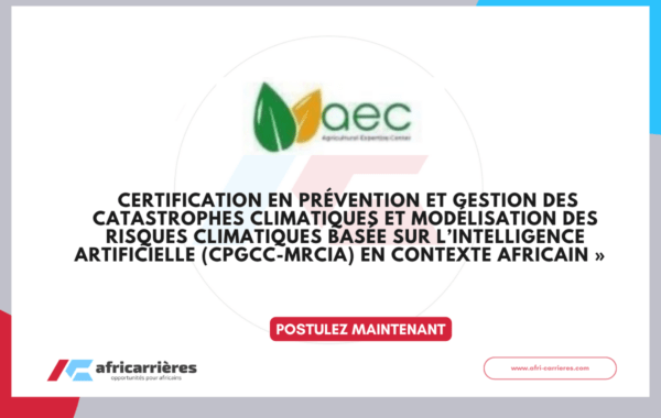 bourse certification risques climatiques Afrique 2026