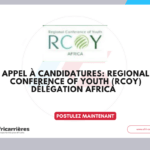 Appel à candidatures: Regional Conference of Youth (RCOY) Délégation Africa 2026