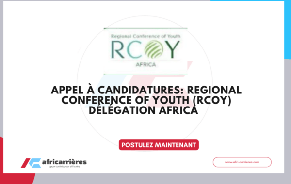 Appel à candidatures Regional Conference of Youth (RCOY) Délégation Africa 2026