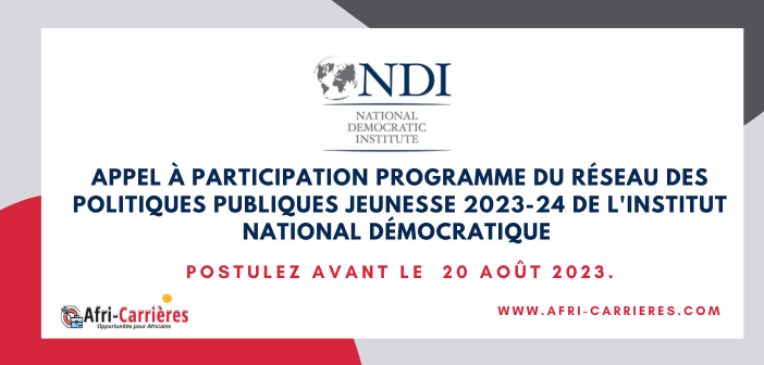 Appel à participation Programme du Réseau des politiques publiques jeunesse 2023-24 6 Programme du Réseau des politiques publiques jeunesse