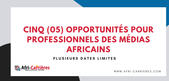 Cinq (05) opportunités pour professionnels des médias africains