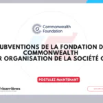 Appel à Subventions de la Fondation du Commonwealth 2026 pour organisation de la société civile